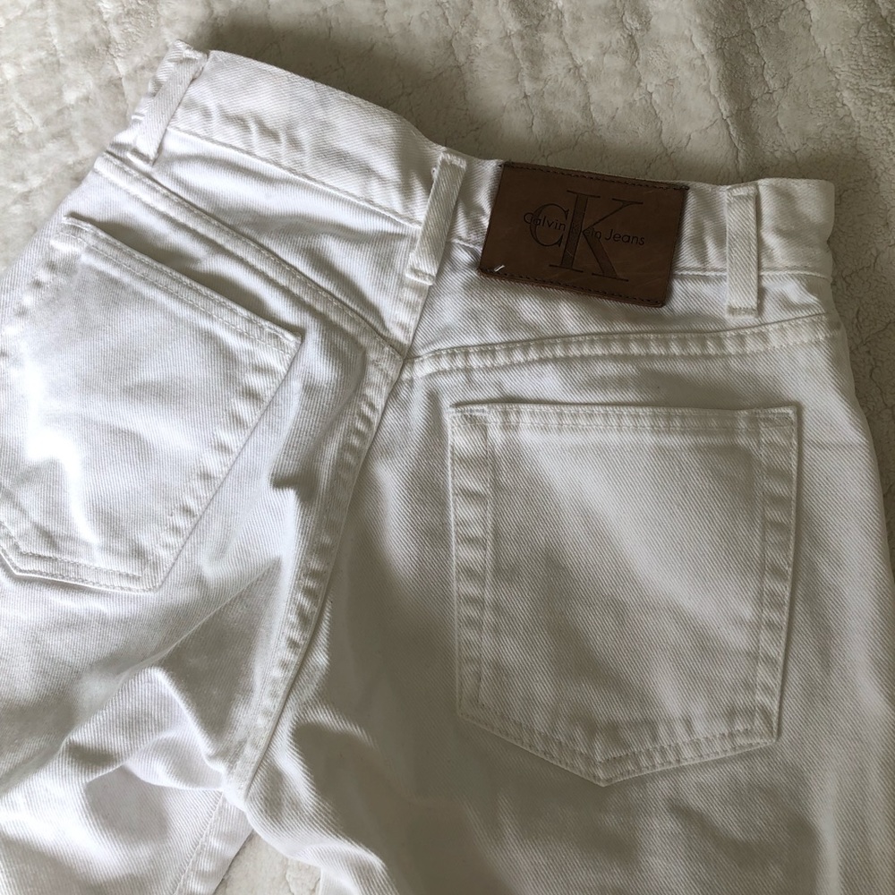 vintage white Calvin Klein jeans with tag